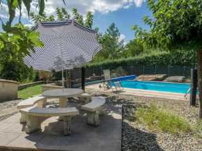 Cottage in Uzer with Pool Terrace Garden Deckchairs